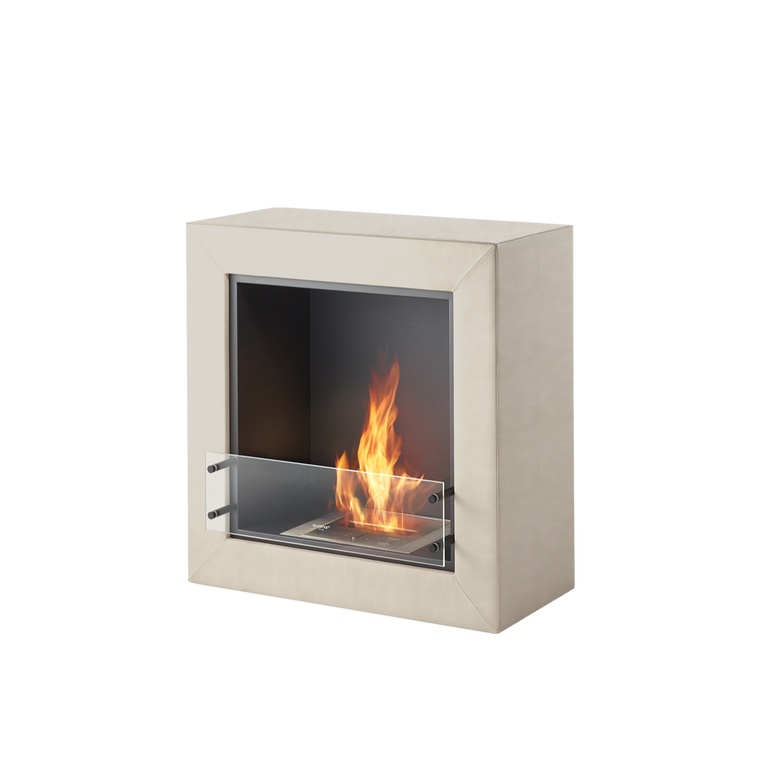 Cube Leather | バイオエタノール暖炉「EcoSmart Fire」